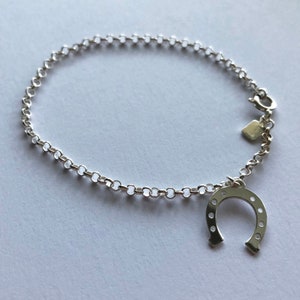 Silver HorseShoe Bracelet Herradura - Silver Chain Bracelet - HorseShoe Jewelry - Horse Themed Jewelry - Horse Jewelry - Silver Bracelet