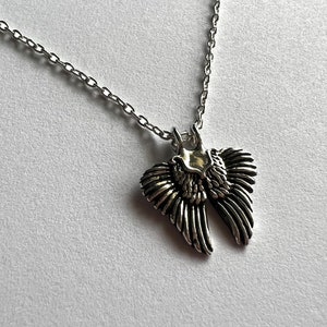 Silver Chain Necklace Gargantilla Alas - Wing Necklace - Wing Pendant - Angel Jewelry - Angel Necklace - Silver Necklace - Silver Jewelry