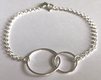 Silver Bracelet Karma Doble - Silver Chain Bracelet - Infinity Bracelet - Silver Bracelet - Infinity Jewelry - Karma Bracelet - Gift Ideas