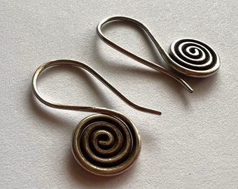 Silver Earrings Espiral - Spiral Earrings - Handmade Silver Earrings - Silver Jewelry - Boho Earrings - Boho Jewelry - Gift Idea for Her