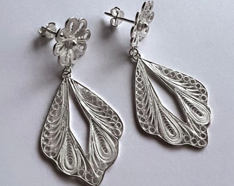 Sterling Silver Filigree Earrings Marbella - Filigree Jewelry - Silver Earrings - Silver Jewelry - Handmade Jewelry - Gift Idea for Her