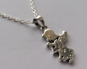 Engel Halskette Angelito – Engel Anhänger Halskette – Glücksbringer – Sterling Silber Anhänger – Engel Schmuck – Glücksbringer – Einzigartige Geschenkidee