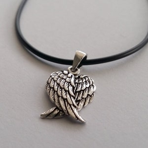 Silver Pendant Angel Wings - Sterling Silver Pendant - Angel Pendant - Angel Jewelry - Angel Necklace - Wing Pendant - Wing Necklace