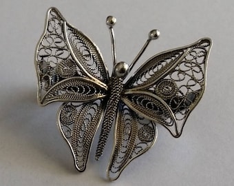 Broche papillon Mariposa Filigrana - Broche en argent sterling - Broche en filigrane - Bijoux papillon - Bijoux faits main - Idée cadeau pour maman