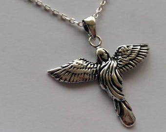 Colgante de Ángel Virgen - Colgante de Plata de Ley - Collar de Ángel - Collar con Colgante de Plata - Joyería de Ángel - Idea de Regalo de Ángel - Unisex