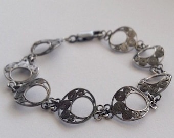 Sterling Silver Filigree Bracelet Ronda: Handmade Filigree Jewelry