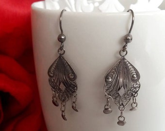 Filigree Earrings Cordoba II - Sterling Silver Earrings - Silver Dangle Earrings - Lace Earrings - Handmade Silver Earrings - Gift Idea