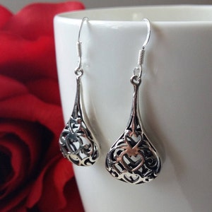 Sterling Silver Earrings Magdalena Silver Dangle Earrings Teardrop Earrings Handmade Earrings Boho Earrings Earrings image 1