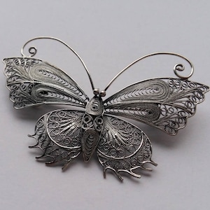 Butterfly Brooch Mariposa Filigrana - Filigree Brooch - Butterfly Jewelry - Sterling Silver Jewelry - Filigree Jewelry - Handmade Silver