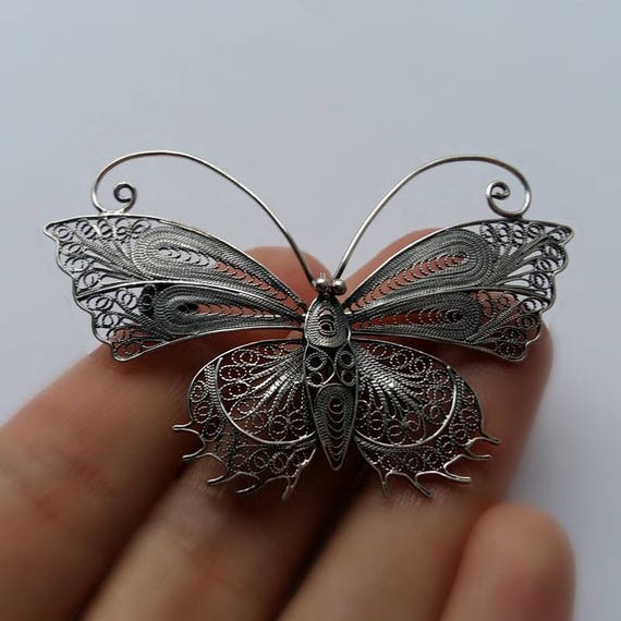 Versterken Wolk samenwerken Vlinder broche Mariposa Filigrana filigraan broche vlinder - Etsy België