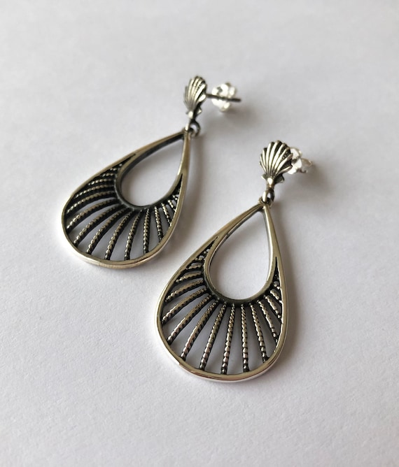 Orecchini Pendenti A Forma Di Fiore In Argento Sterling 925 Gioielli Da Donna