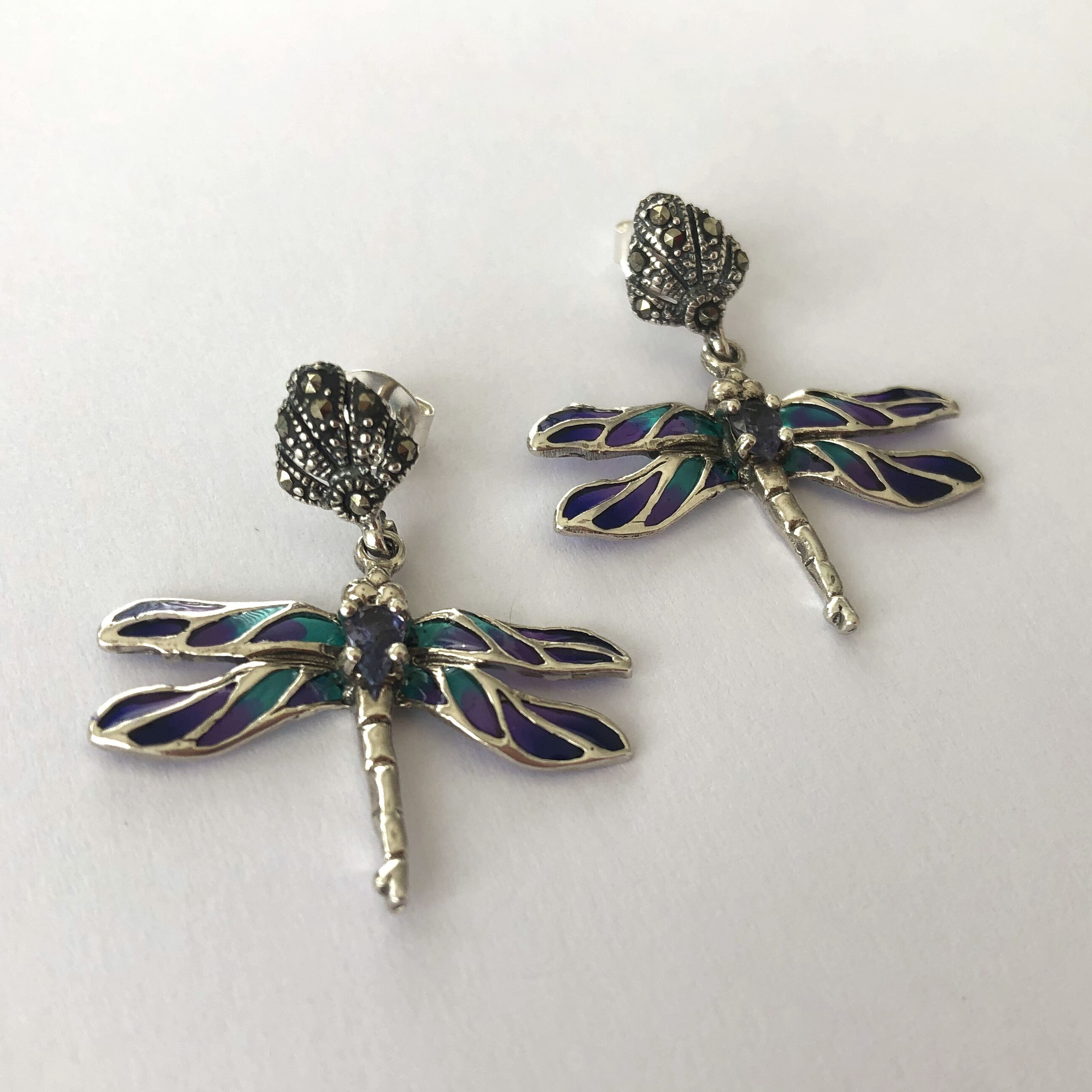 ALIITA 片耳ピアス LIBELULA ENAMEL ZAFIRO AZUL EARRING Libelula Enamel Zafiro Azul Gold Earring - ALIITA – ALIITA-US