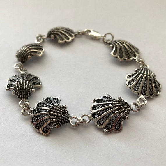 Silver Shell Bracelet Las Conchas Silver Jewelry Silver | Etsy