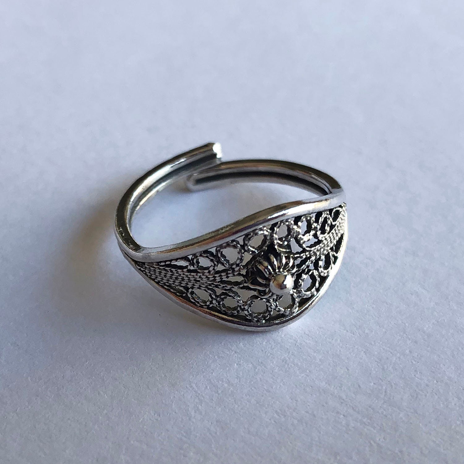 Silver Filigree Ring Mia Silver Ring Filigree Jewelry - Etsy
