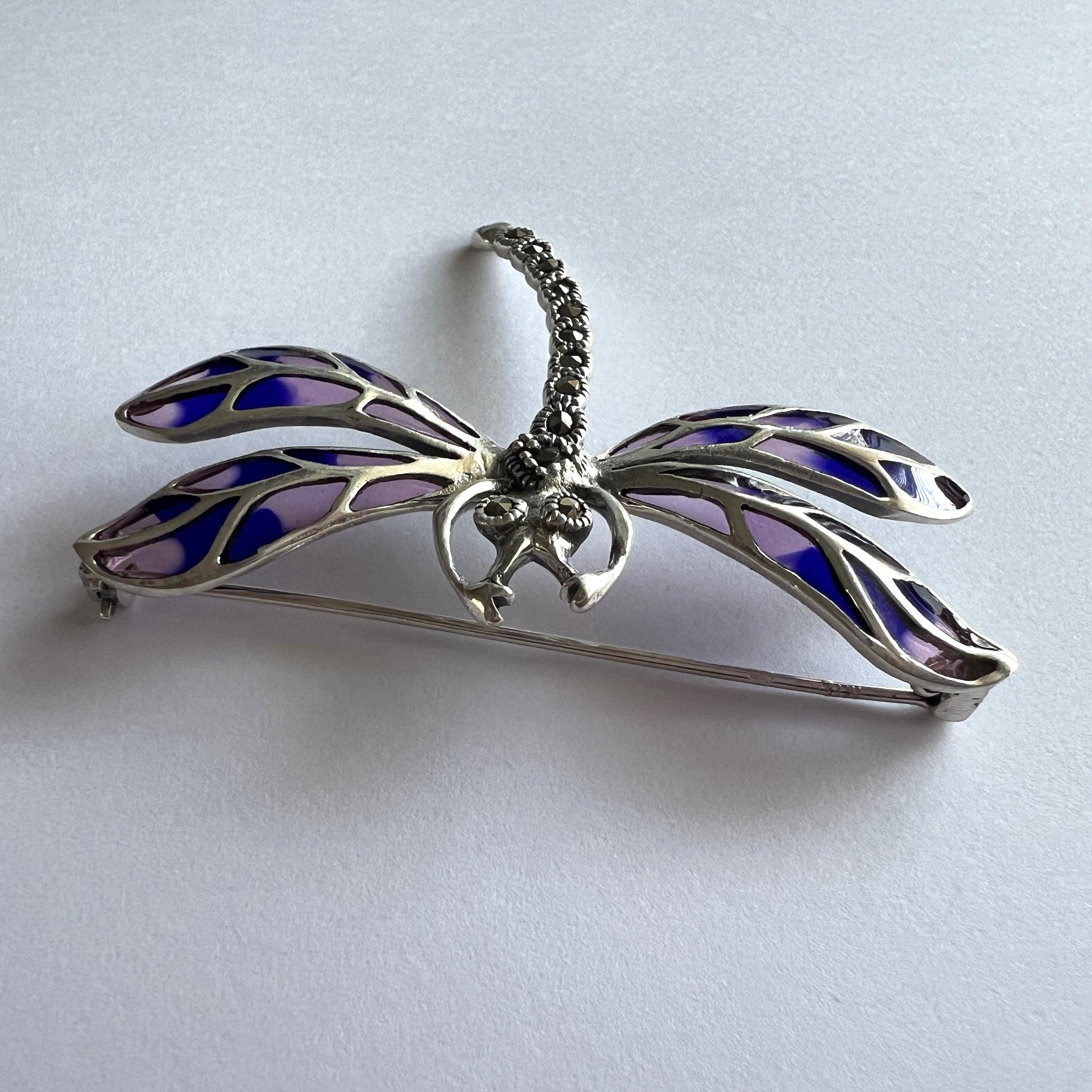 D DOLITY Spilla a Forma di Libellula Vintage Regalo Gioielli per Festa di Nozze - Blu