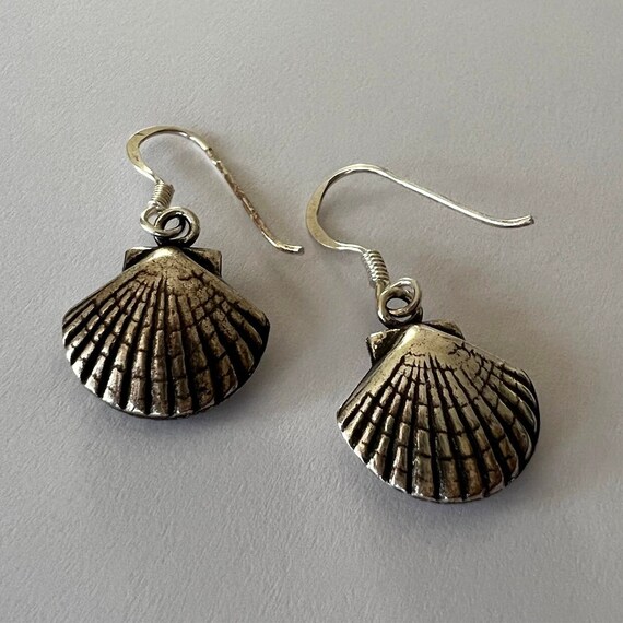 Shell Earrings Conchitas G Silver Shell Earrings Silver Dangle