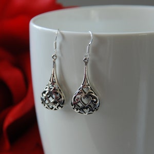 Sterling Silver Earrings Magdalena Silver Dangle Earrings Teardrop Earrings Handmade Earrings Boho Earrings Earrings image 7