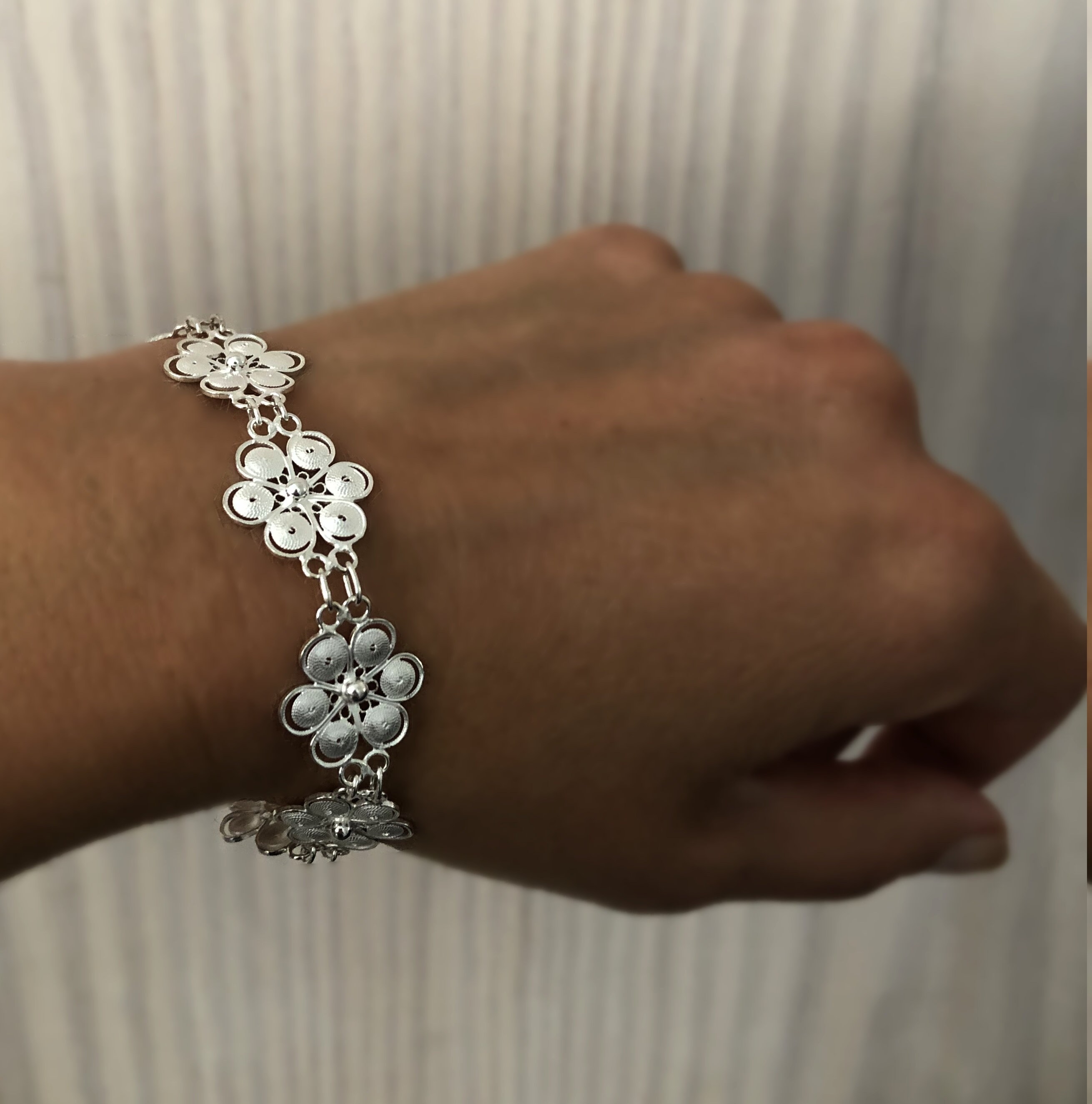 SILVER925 FLOWERS DESIGN BRACELET/ブレスレット