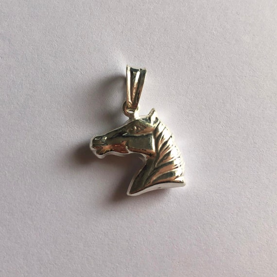Silver Horse Pendant Equus - Horse Necklace - Horse Head Pendant - Equine Jewelry - Equestrian Jewelry - Horse Themed Jewelry - Gift Idea