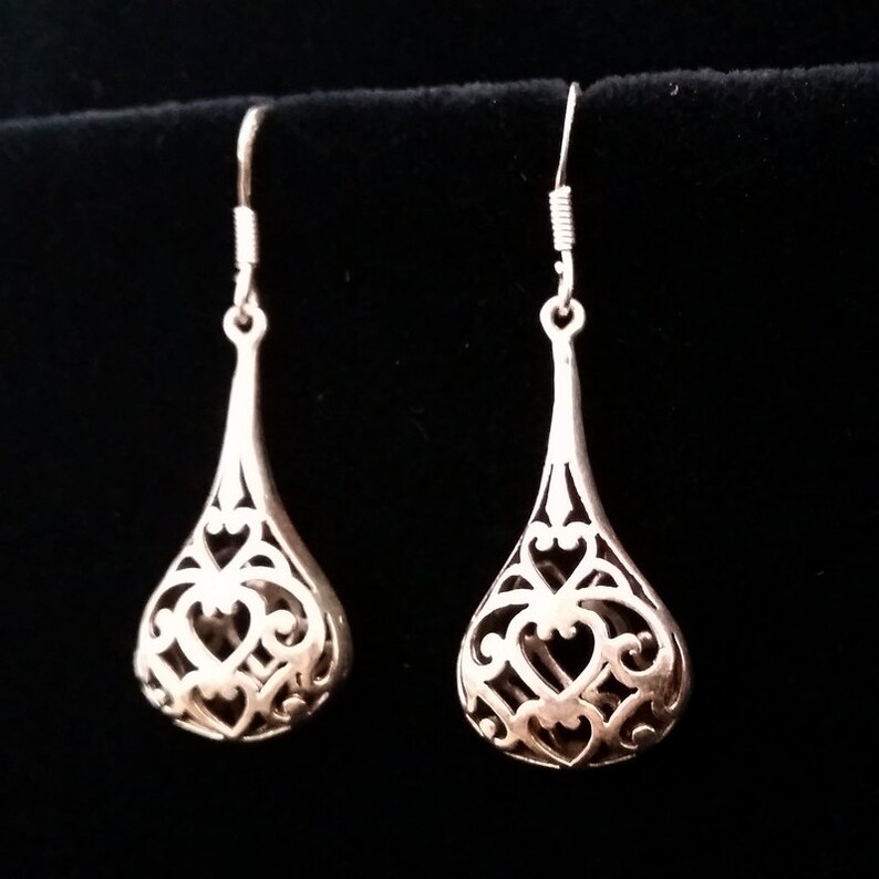 Sterling Silver Earrings Magdalena Silver Dangle Earrings Teardrop Earrings Handmade Earrings Boho Earrings Earrings image 6