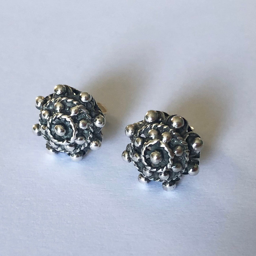 Silver Stud Earrings Charro Mediano Sterling Silver Earrings - Etsy