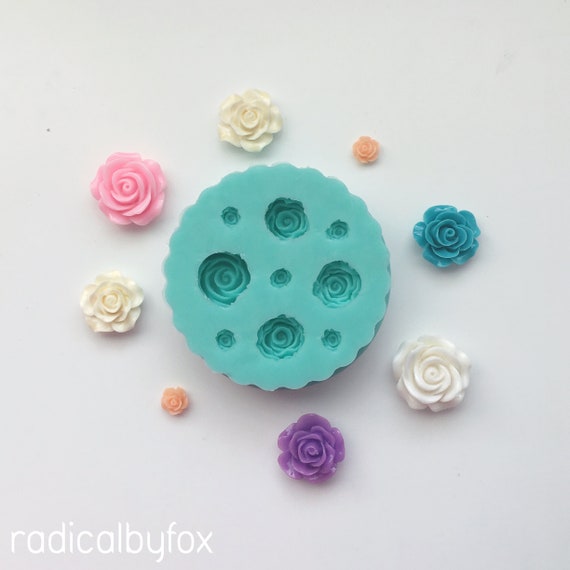 Flower Resin Crafting Kawaii Cabochons /& Flatbacks Roses Silicone Mold Decoden and Charms