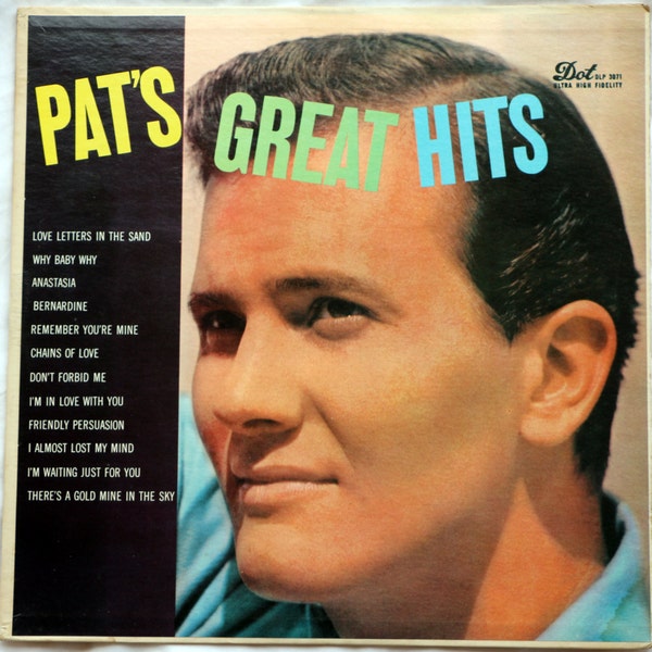 Pat's Great Hits - Pat Boone - 1956 - DLP 3071 - Vinyl