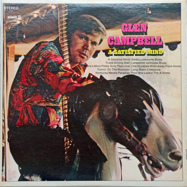 Glen Campbell - A Satisfied Mind - 1971 - SPC-3134 - Viinyl