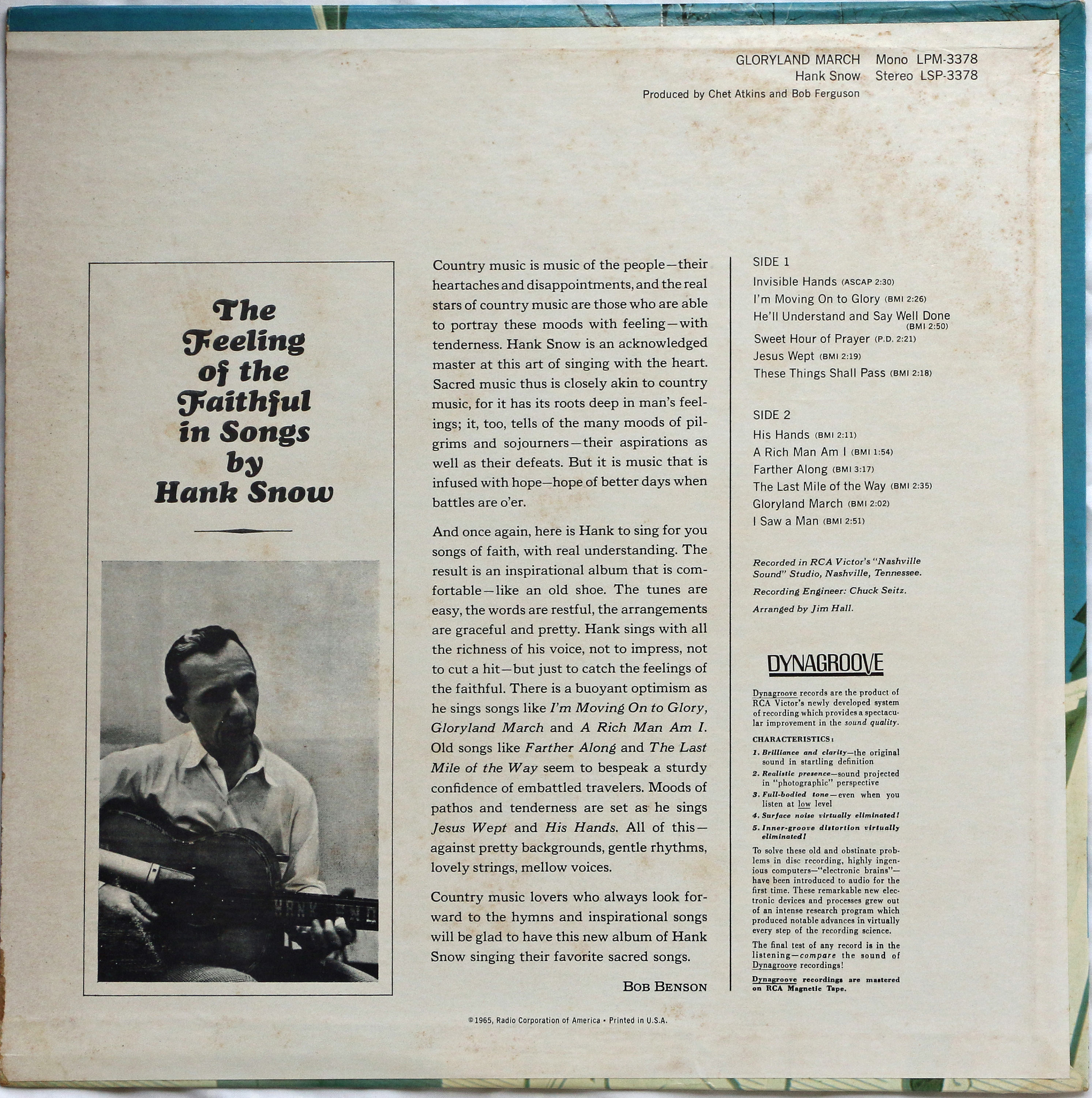 Gloryland March Hank Snow Produced By Chet Atkins And Bob Ferguson 1965 gloryland-march-hank-snow-produced-by-chet-atkins-and-bob-ferguson-1965