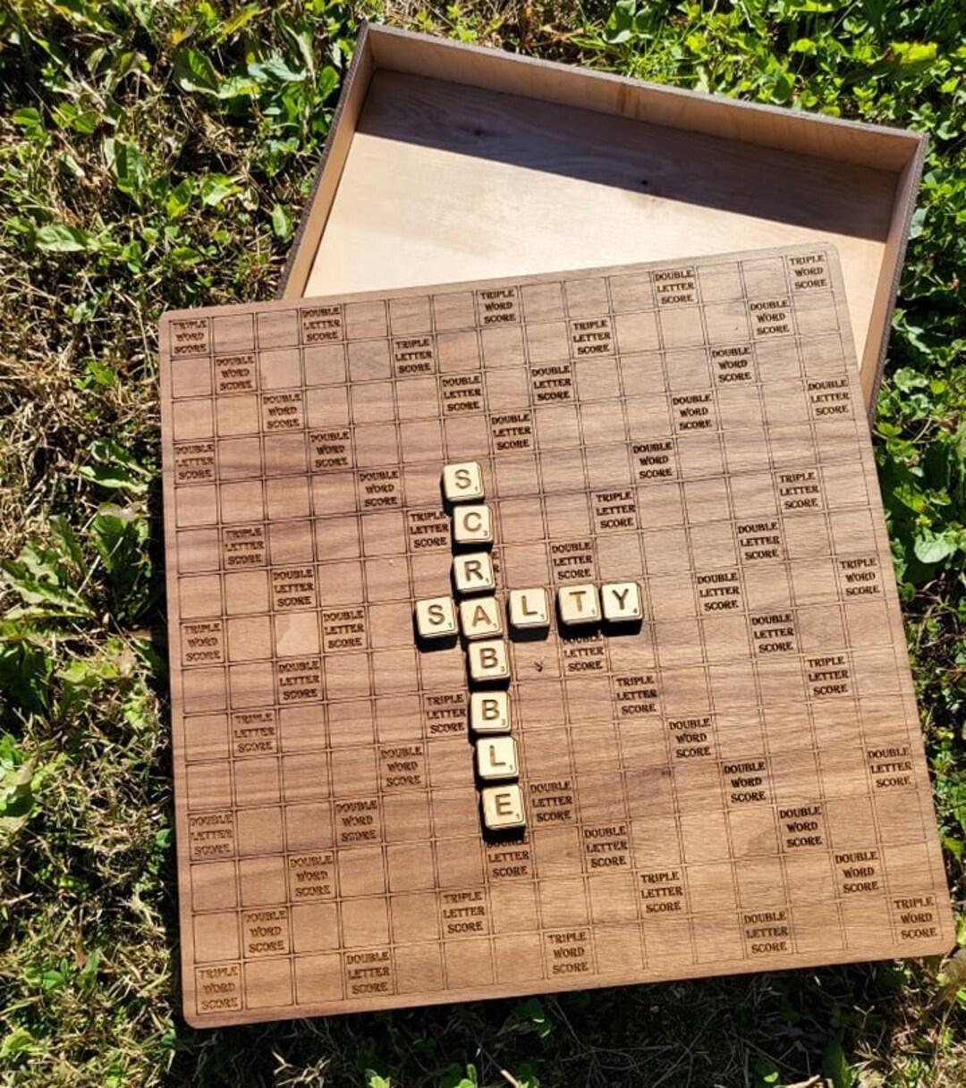 Scrabble Laser Cut Board Game Etsy