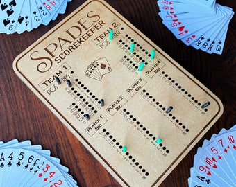 Spades Scorekeeper Custom Cards Board Game - Customizable
