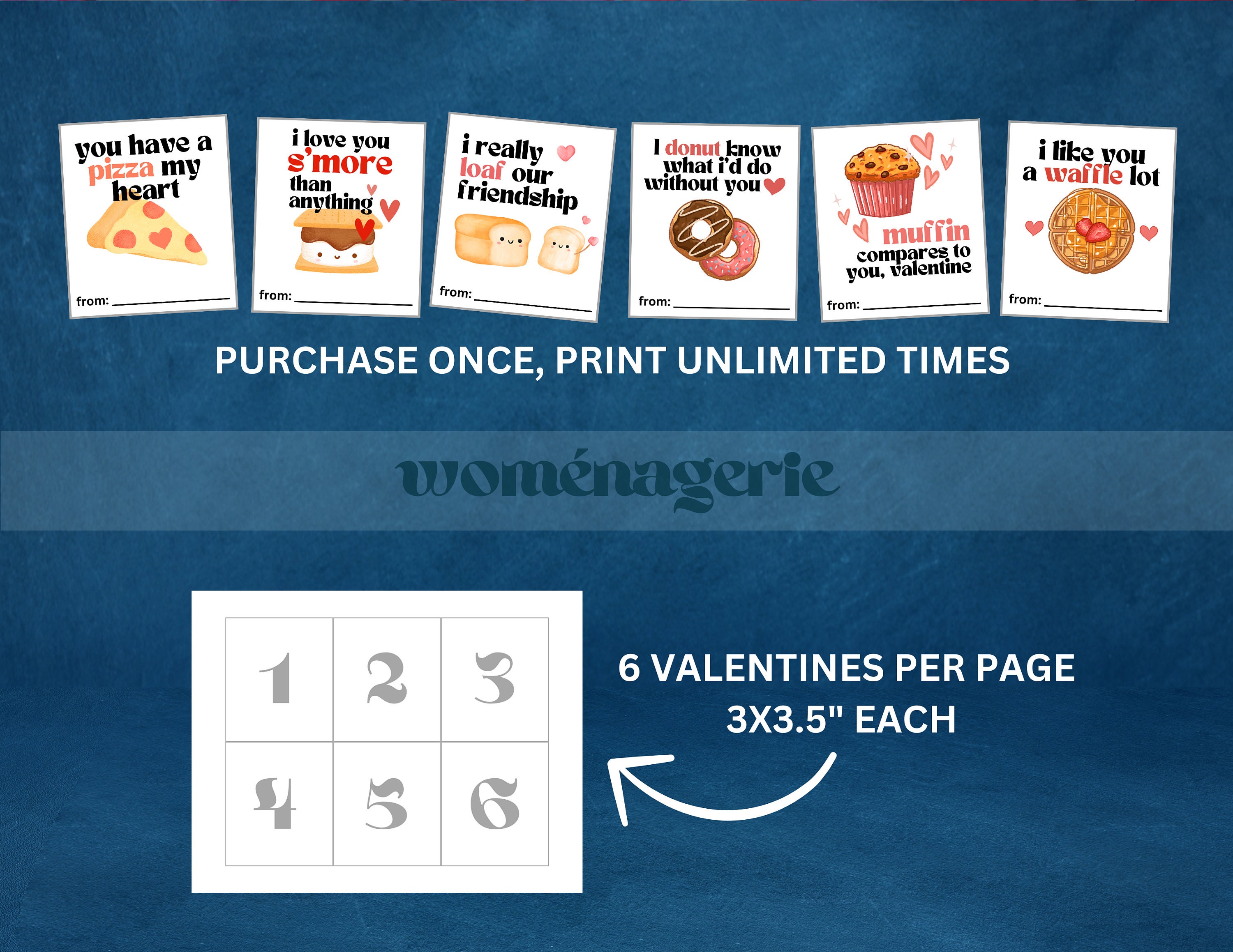 Food Pun Valentine's Day Cards for School Kids Printable Exchange ...