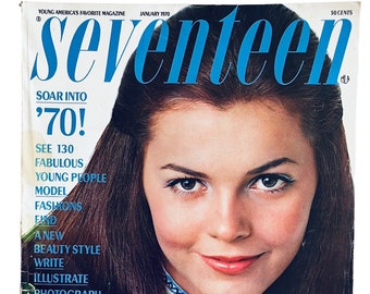 Vtg Seventeen Magazine gennaio 1970 Nessuna pagina ritagliata Anni '70 Fashion Teens