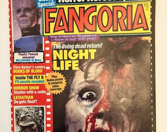 Fangoria #82 May 1989 Hellraiser Killer Klowns From Outer Space Poster Leviathan