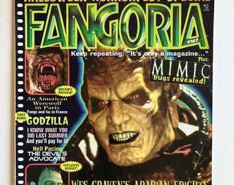 Vtg Fangoria Horror # 167 Oct. 1997 Wes Craven Wishmaster Spécial Halloween