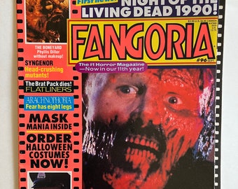 Fangoria #96 September 1990 Gremlins 2 Poster Darkman Night of The Living Dead