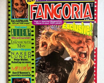 Vtg Fangoria Horror #112 May 1992 Society Poster Hellraiser Naked Lunch Alien 3