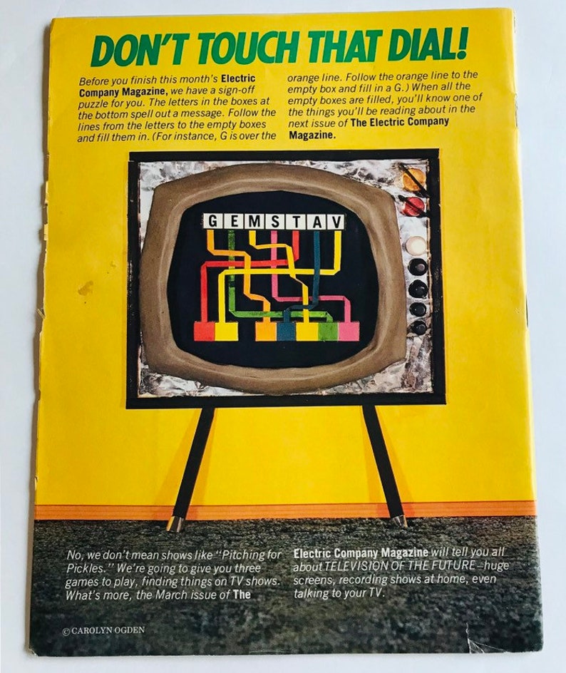 The Electric Company Magazine February 1980 Kids Choice Awards Etsy
