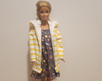 Handmade 11.5" Doll- Dress & Hooded Jacket fits 11.5" Fashion Dolls