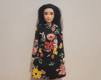 Handmade Doll Clothes - Dress fits 11.5" Curvy Fashion Doll