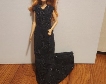 Handmade 11.5" Doll Clothes- Evening Dress fits 11.5" Fashion Dolls