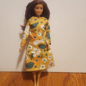 Handmade Doll Clothes - Dress fits 11.5&quot; Curvy Fashion Doll