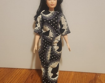 Handmade Doll Clothes- Halloween Jumpsuit fits Curvy 11.5" Fashion Dolls