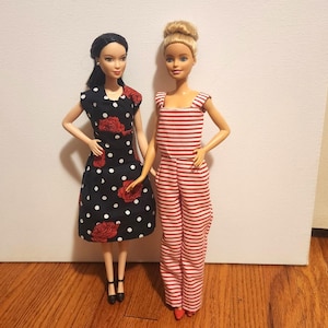 Handmade 11.5&quot; Doll Clothes- Dress and Jumpsuit fits 11.5&quot; Fashion Dolls