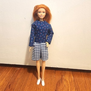 Handmade 11.5&quot; Doll Clothes- Top & Shorts fits 11.5&quot; Fashion Dolls