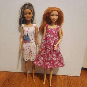 Handmade 11.5&quot; Doll Clothes- Dress and Romper fits 11.5&quot; Fashion Dolls