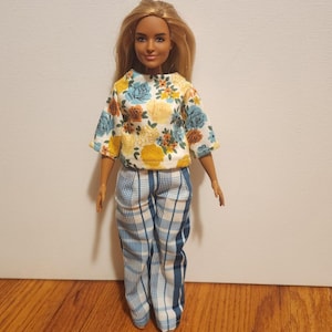 Handmade Doll Clothes- Top and Pants fits Curvy 11.5&quot; Fashion Dolls