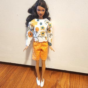 Handmade 11.5&quot; Doll Clothes- Top & Shorts fits 11.5&quot; Fashion Dolls