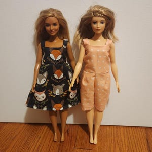 Handmade Doll Clothes- Sundress and Romper fits 11.5&quot; Curvy Fashion Dolls