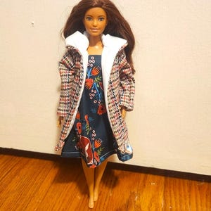 Handmade Doll Clothes - Hooded Jacket and Dress fits Curvy 11.5&quot; Fashion Dolls
